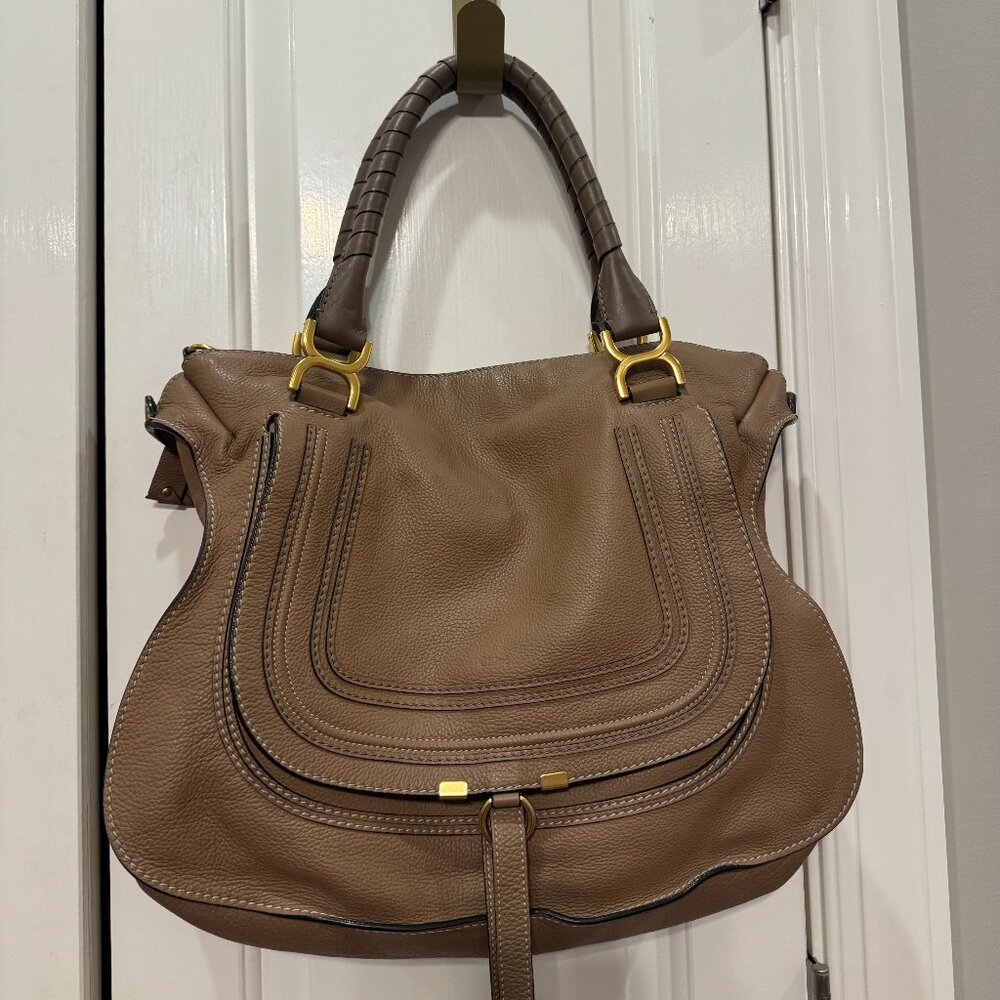 Chloe Marcie Medium Hand Bag Nut Brown